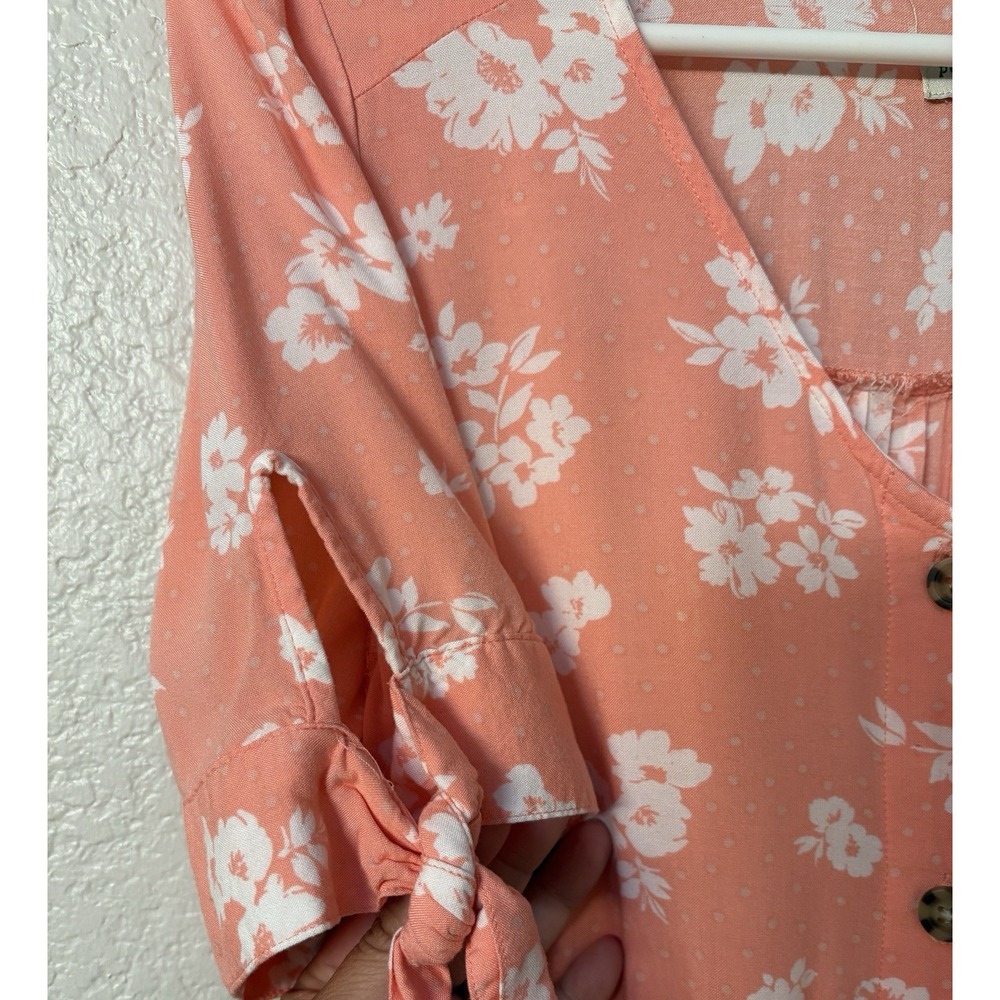 Payton & Parker Coral Floral Maxi Kentucky Derby Dress Sz M Cottagecore Romantic - Picture 7 of 14